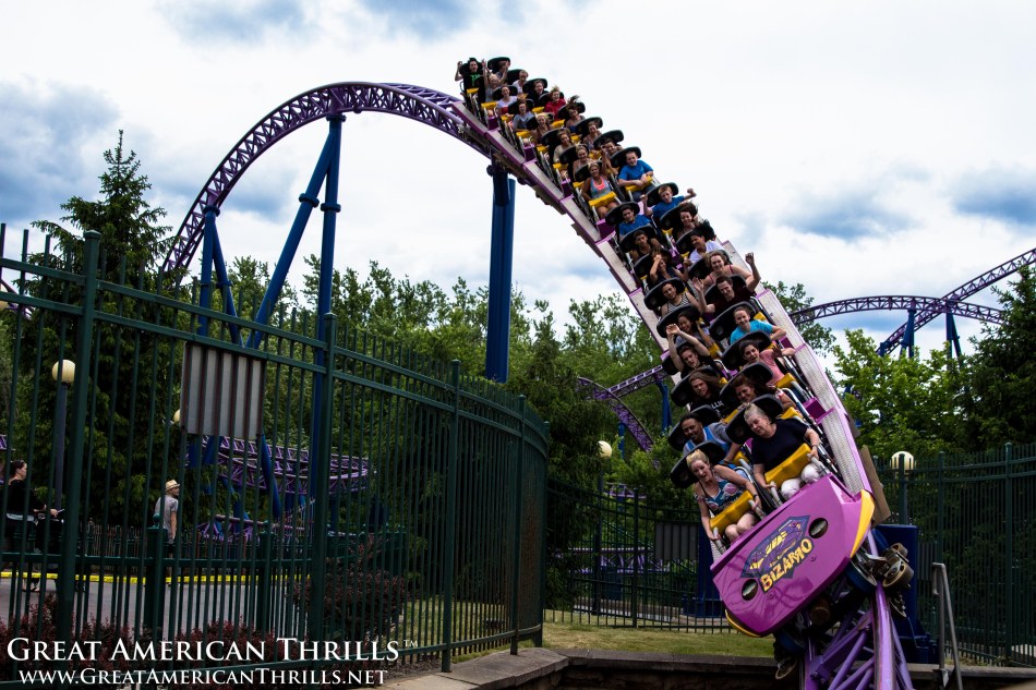 Bizzaro at Six Flags New England. Photo (c) 2013, Great American Thrills and Kris Rowberry