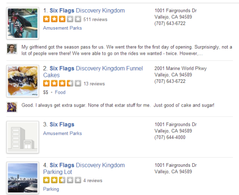 Multiple pages created by guests will only add to the confusion. Clean these up by creating an officially moderated page and contacting Yelp about removing the other ones.