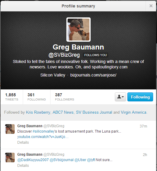 Thanks Silicon Valley Biz Journal