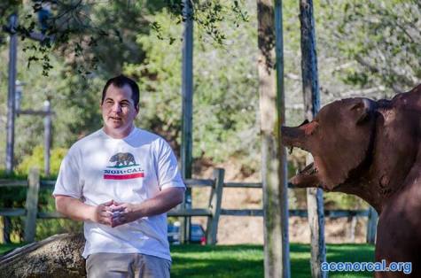 Kris Rowberry, on location shooting "Lost Parks of Northern California"