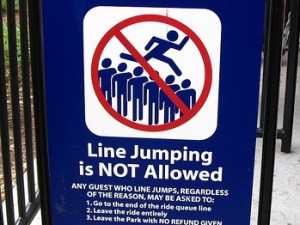 line-jumping
