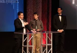 Accepting our CreaTiVe Award for Best Professional Community Access TV Series