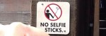 No Selfie Sticks