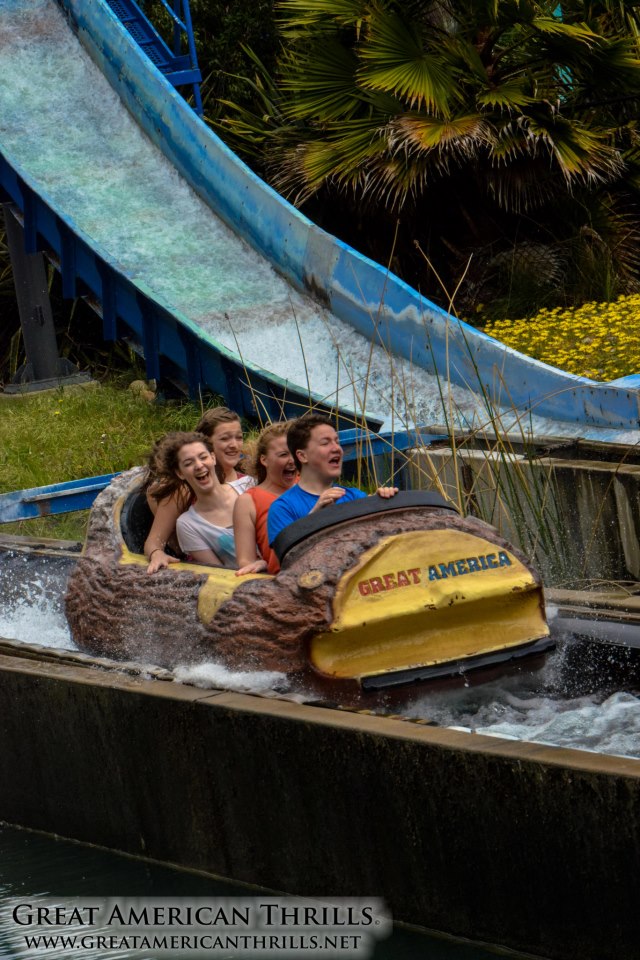 There is no better place to snap a funny photo than the log flume...